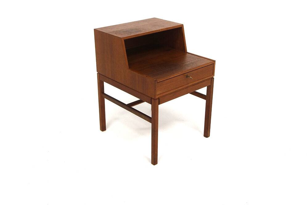 "Casino" teak bedside table, Engström & Myrstran, Sweden, 1960
