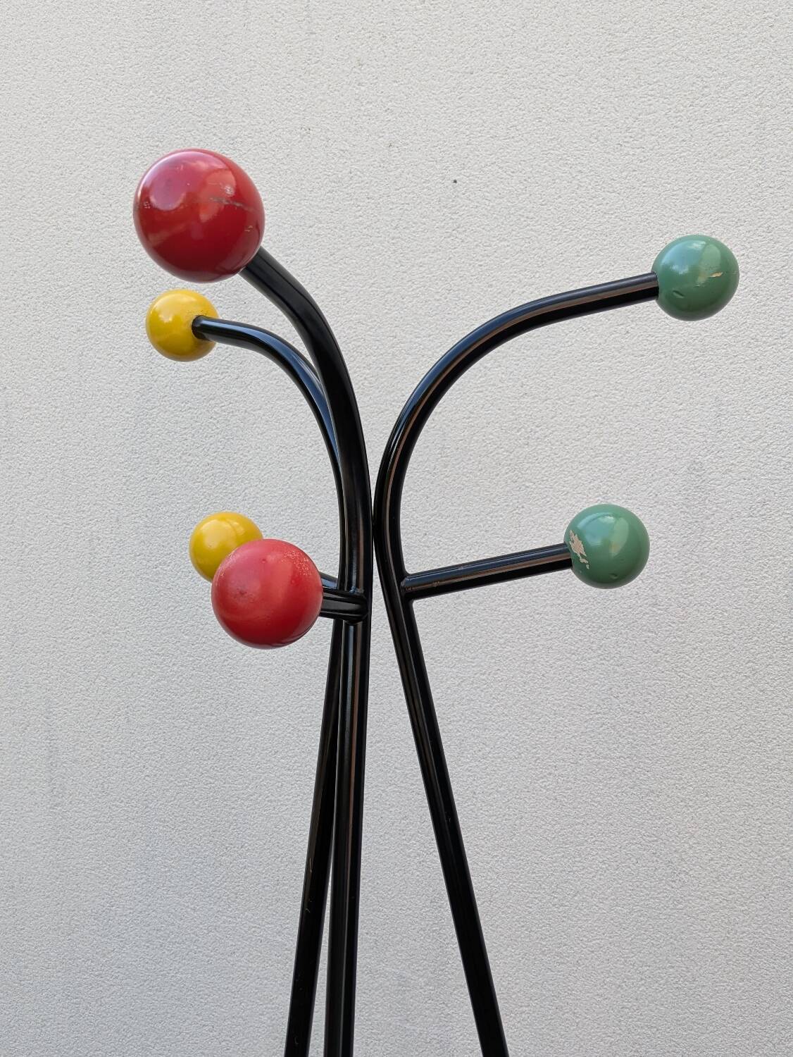 Vintage 1960s ball coat rack, Roger Féraud style