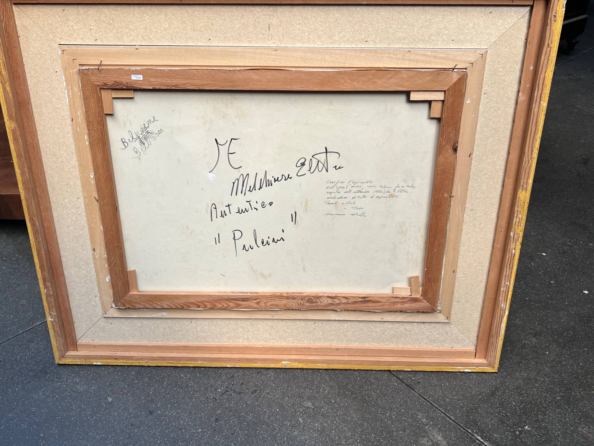 M. Elitzo "Scène de marché" Huile sur toile