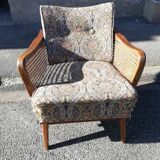Armchair year 50 canage and compass foot