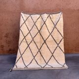 Moroccan rug Beni M'Rirt white - 168 x 223 cm