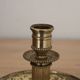 Antique brass hand candlestick – Columned fluted cellar rat