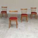 Lot de 4 chaises par Antonin Suman pour Tatra Nabytok Pravenec Année 60