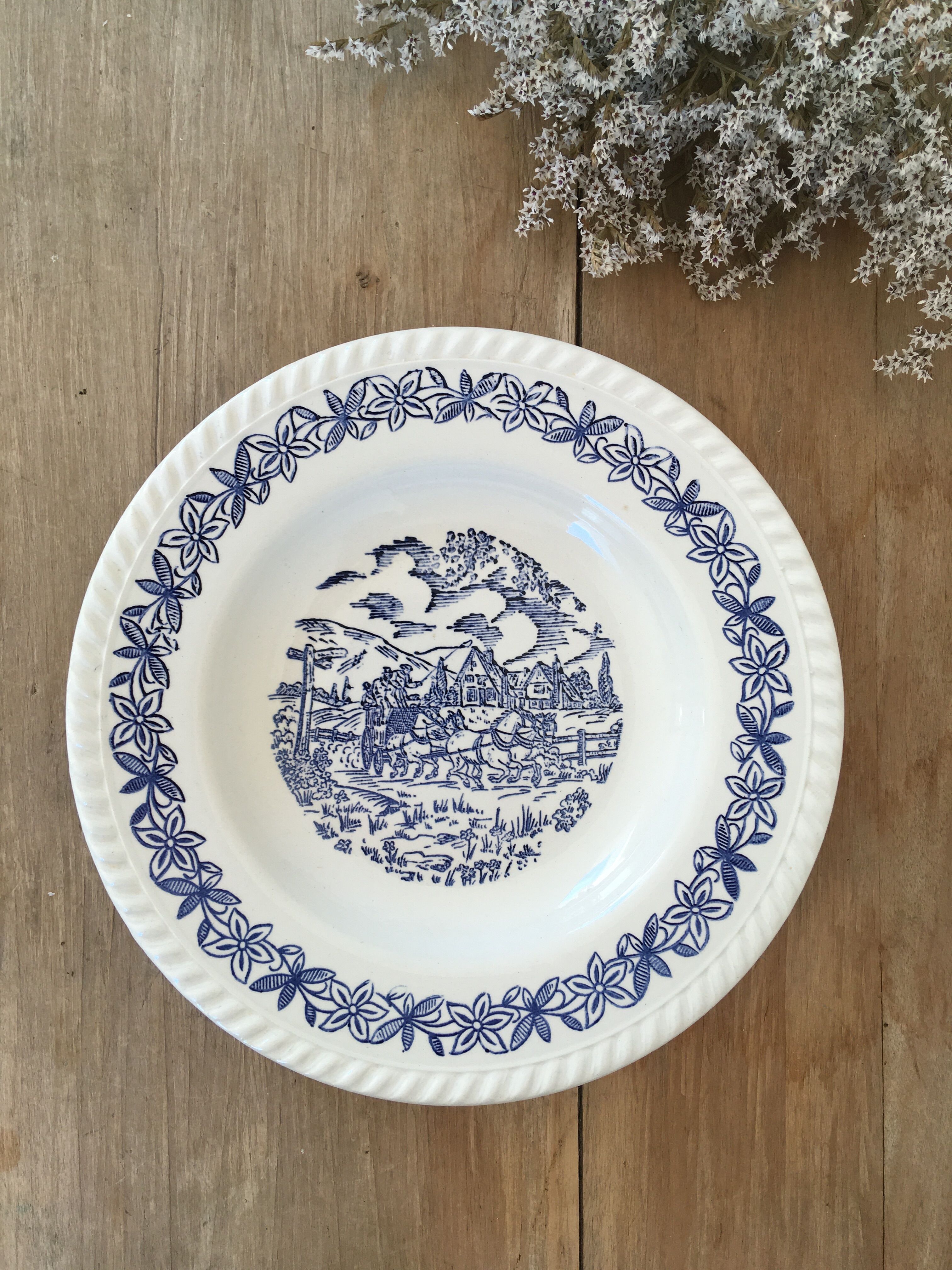 Vintage hollow plates "horses"