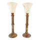 Pair of vintage lamps in natural stone and alabaster, PEGASAM style