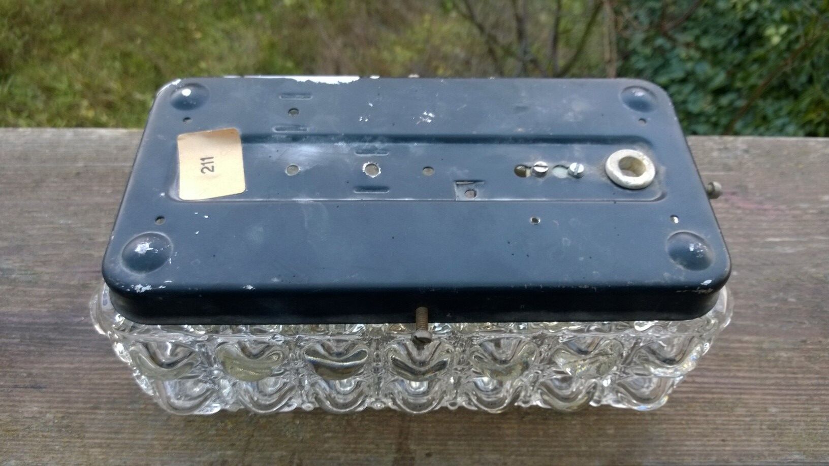 1970 bubbled glass wall light