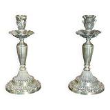 Pair of 1930s silver plated candlesticks