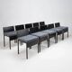 Postmodern steel dining chairs, Italy, c.1980 (1 of 10)