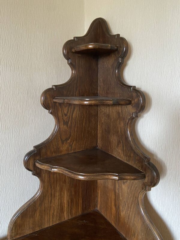 Encoignure néo louis xv chêne meuble de coin french vintage mid century alsatian alsace