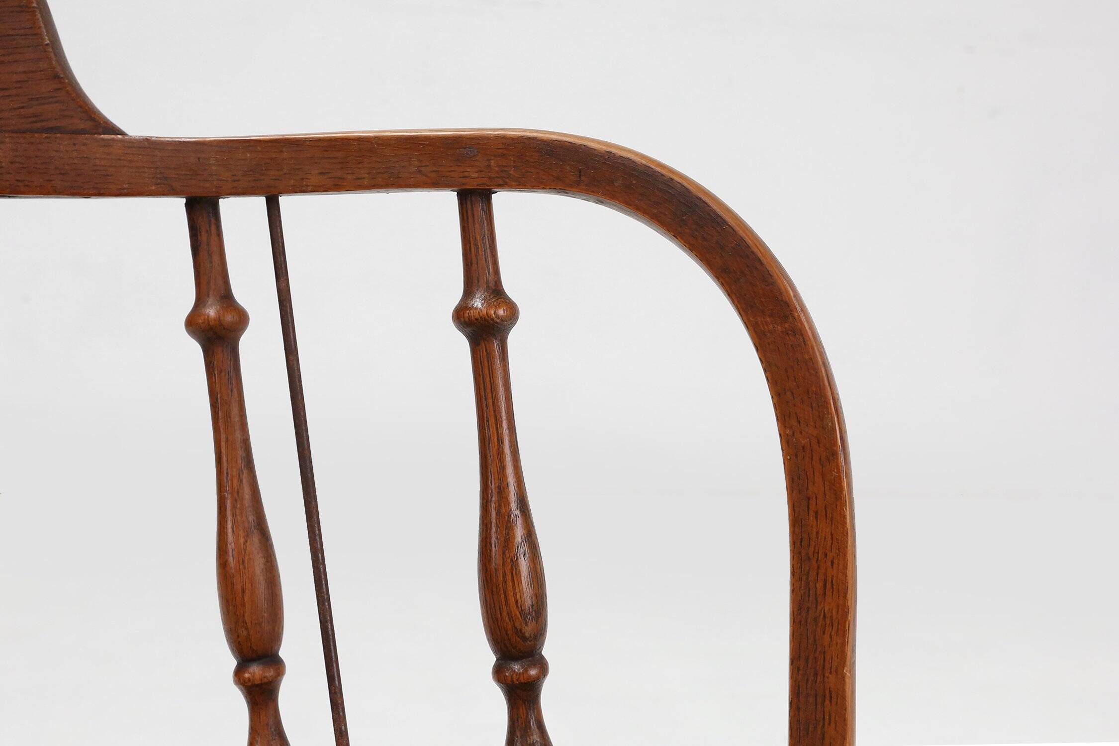 Chaise de bureau capitaine à base pivotante anglaise, Royaume-Uni années 1850