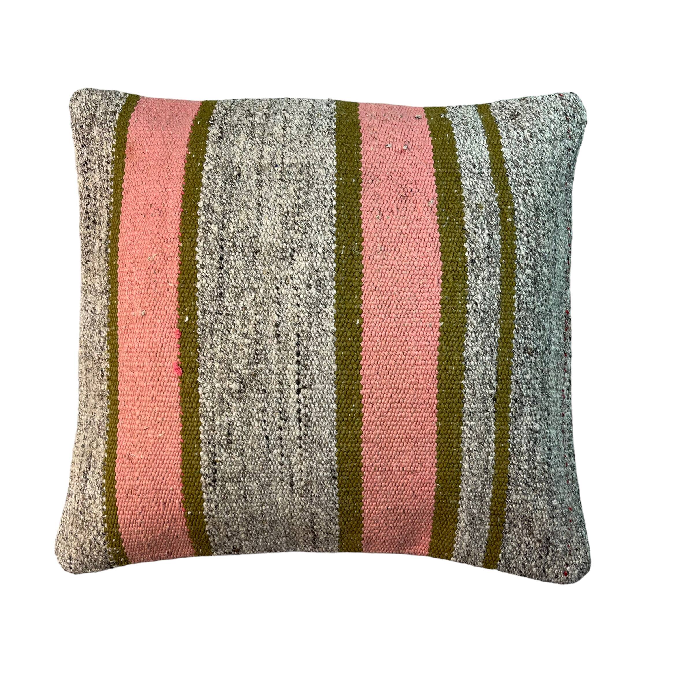 Vintage turkish kilim cushion cover , 40 x 40 cm