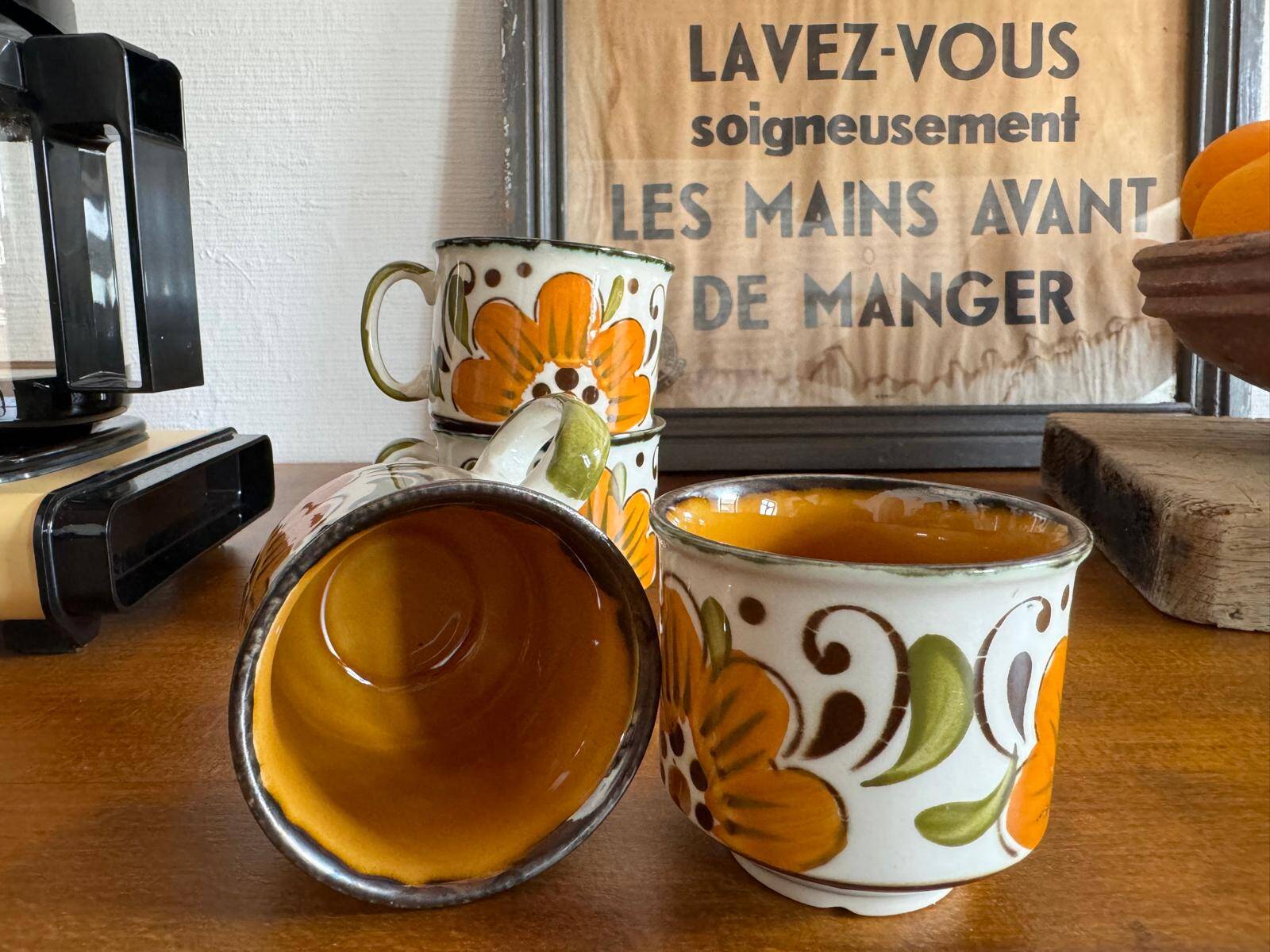 Boch La Louvière cups - Paradiso Yellow series