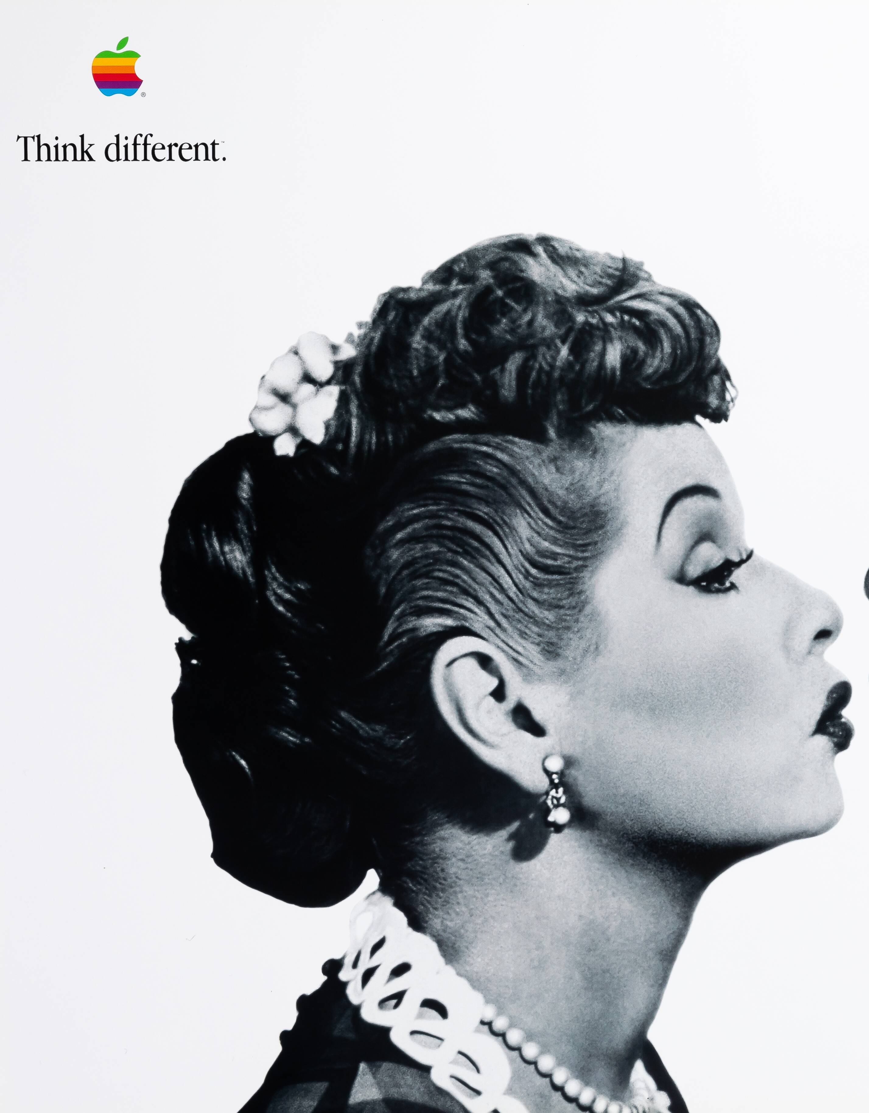 Apple think different :  lucille ball, desi arnaz, affiche originale