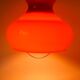 Orange opaline pendant light with metal arch, Design, 1970