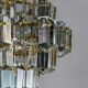 Kinkeldey 4-tier cut crystal chandelier, gilt brass, 1970s, Germany