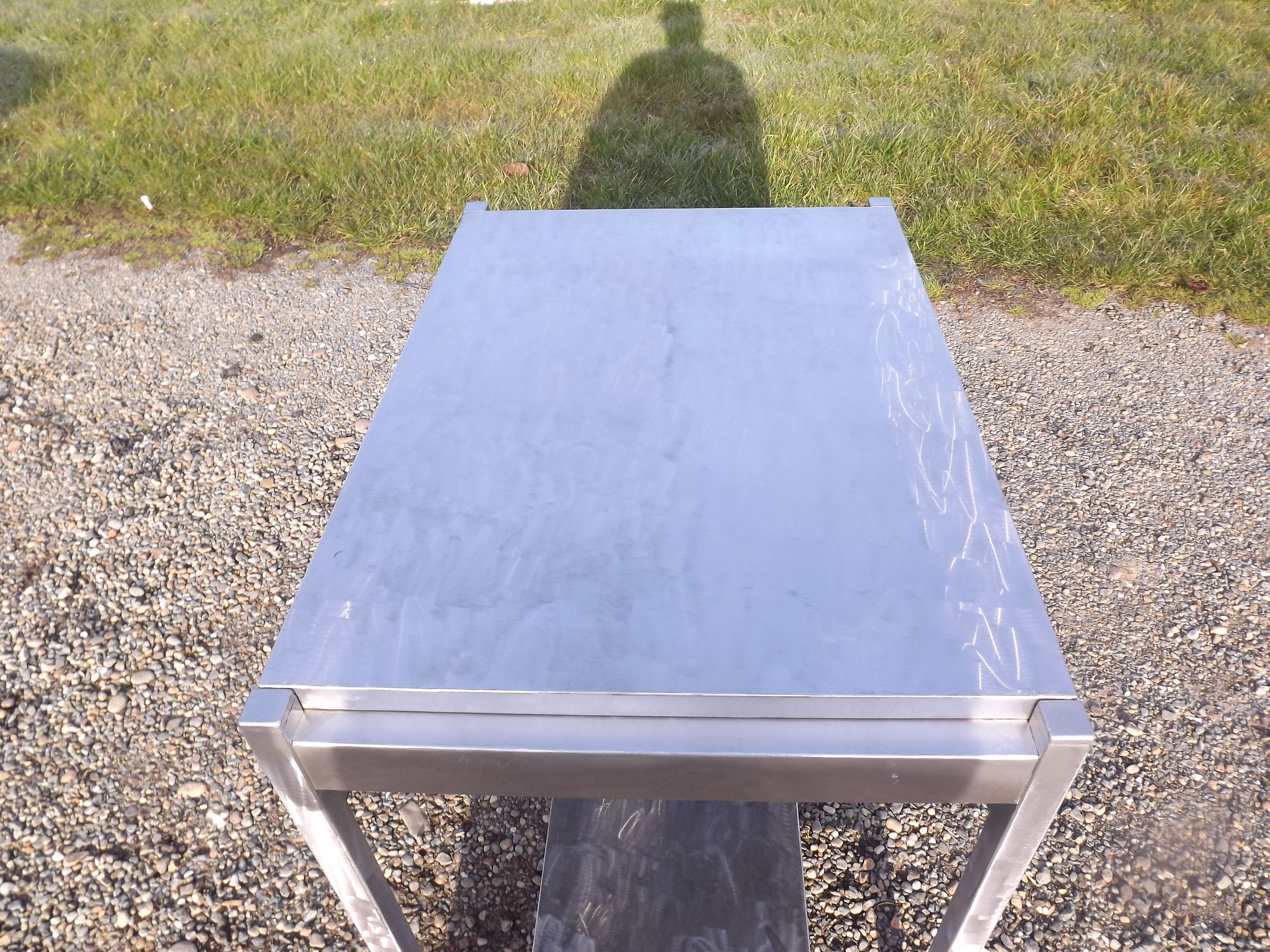 Industrial iron side table