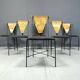 Set of 6 post modern dining chairs, 1970s