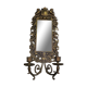 Miroir bougeoirs en bronze 18x46cm