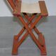 Chaise pliante chinoise antique avec sculptures, vers 1900-1920
