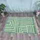 Handmade natural wool rug, size 140 x 260 cm.
