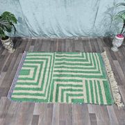 Handmade natural wool rug, size 140 x 260 cm.