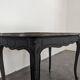 Table bureau réchampi patiné noir