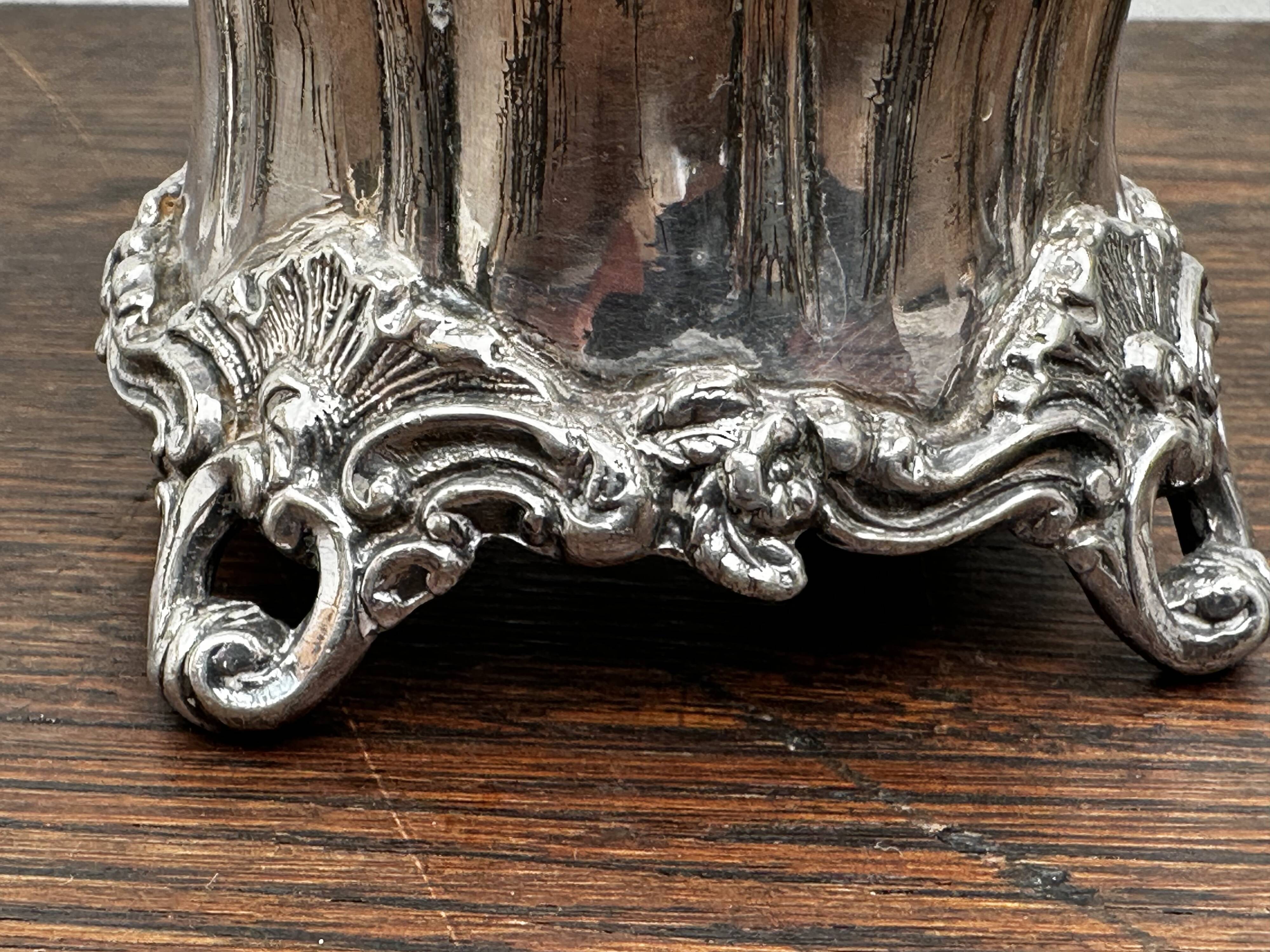 Art Nouveau Silver Metal Sugar Bowl