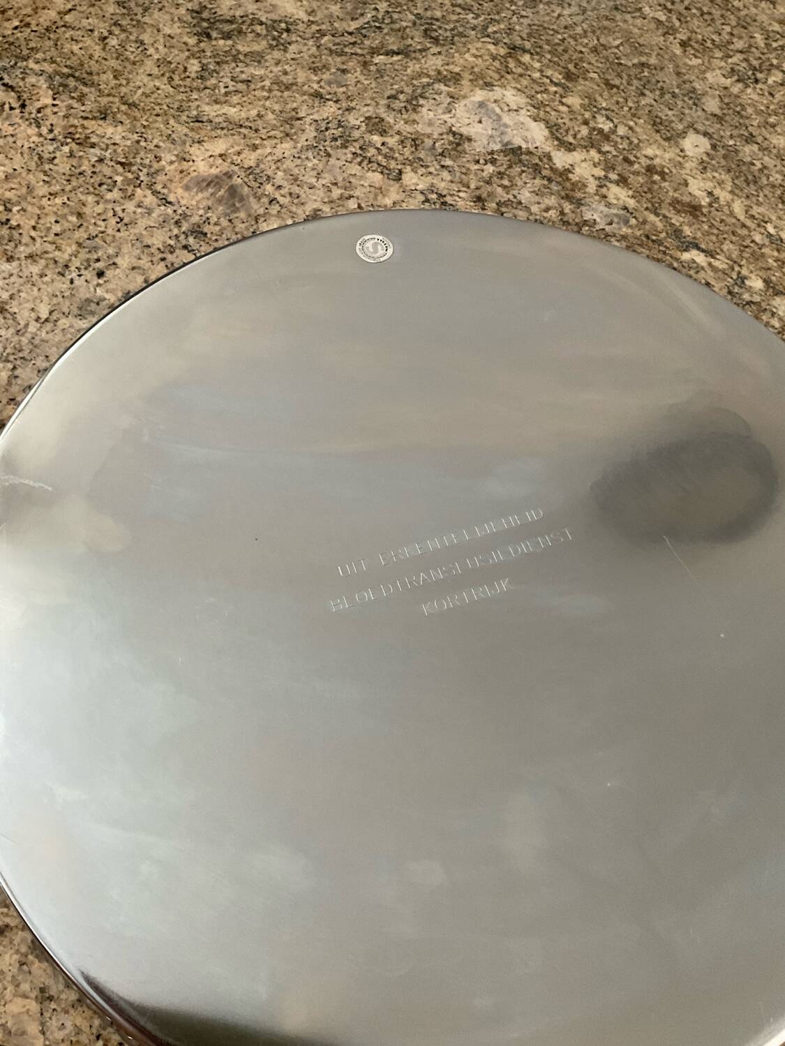 Vintage Sweden tray in silver metal from the 70s