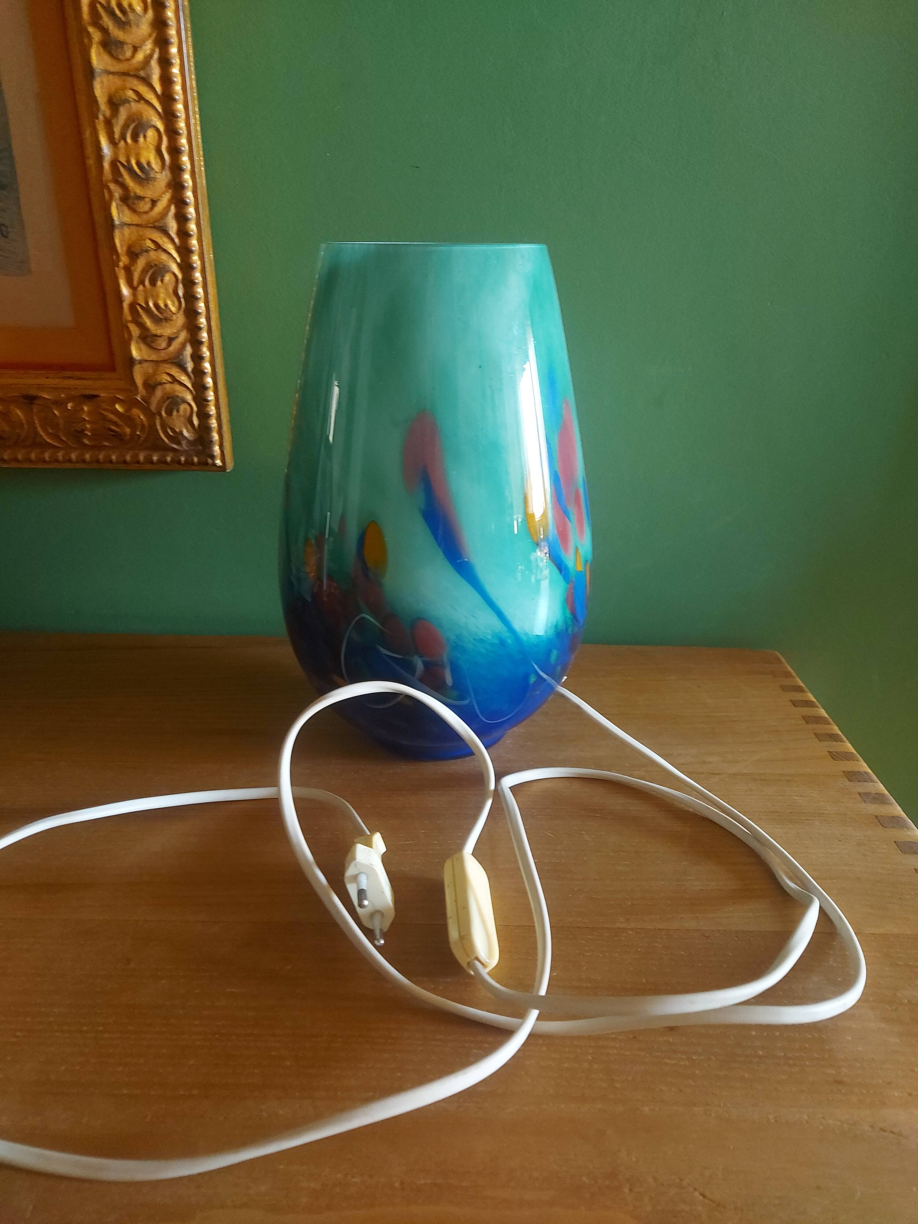 Blown glass lamp soisy, essonne