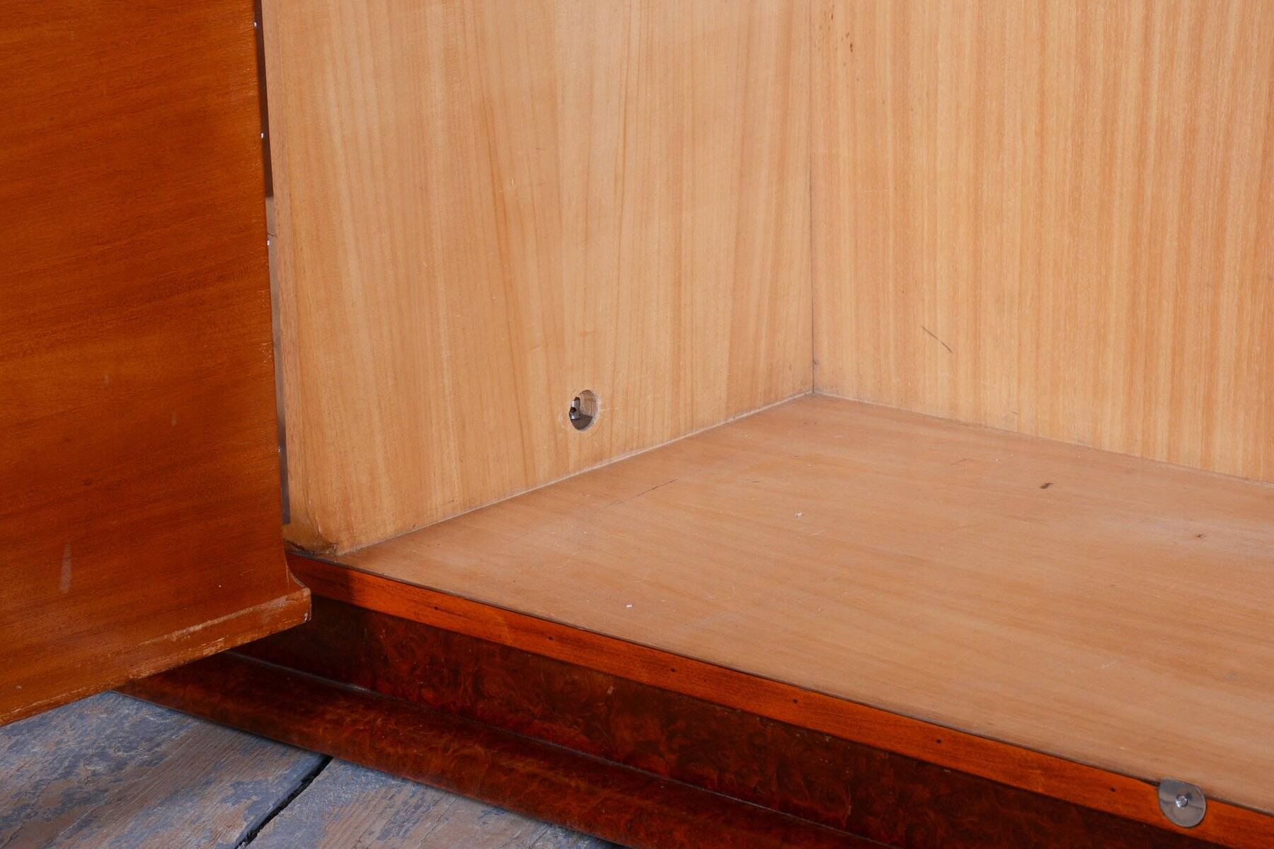 Art Deco Wardrobe in Mahogany attributed to J. Halabala for Up Zavody, Czech, 1920s