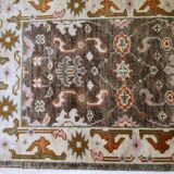 Vintage Indian Mahal handmade carpet 64cm x 97cm 1980s