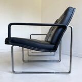 Mid Century Black Leather Modular Sofa by Gjerløv-Knudsen & Lind, Cado, Denmark, c.1960