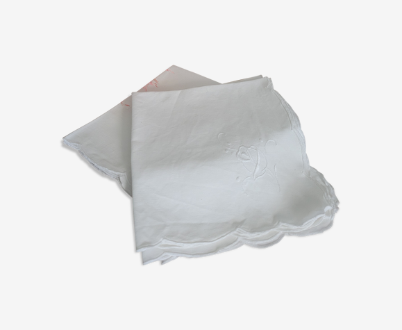 8 serviettes brodées