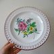 Kg luneville "réverbère" 2 pierced flat plates earthenware flowers ø 25 cm