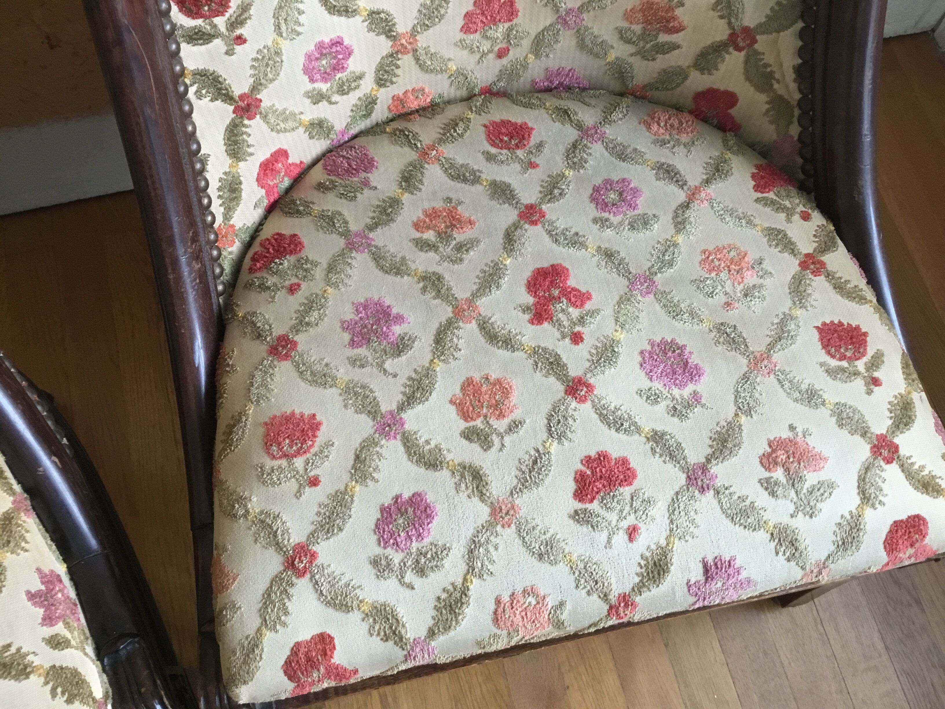 Pair of gooseneck gondola chairs