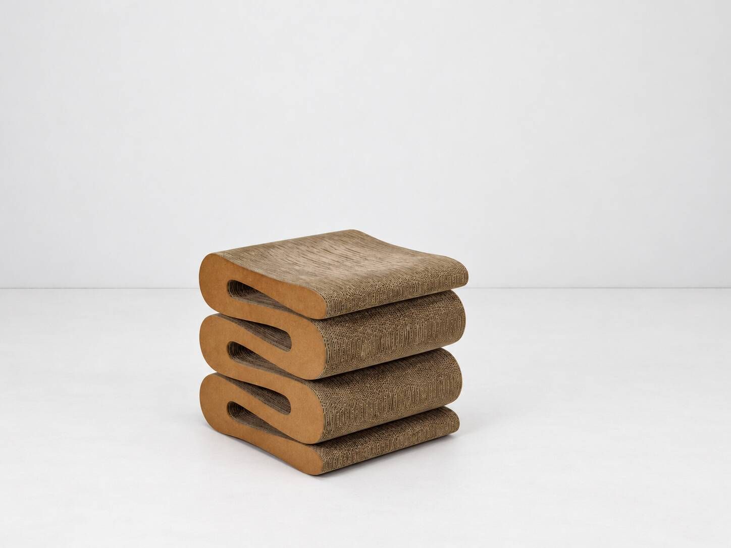 Chaise Wiggle Easy Edges avec tabouret par Frank Gehry pour Vitra