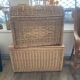 Old wicker trunk