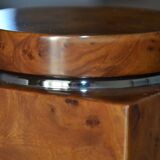 Boîte, pot à tabac en ronce de noyer