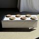 Set of 6 handmade ceramic deep plates in glazed beige D19.5 H4