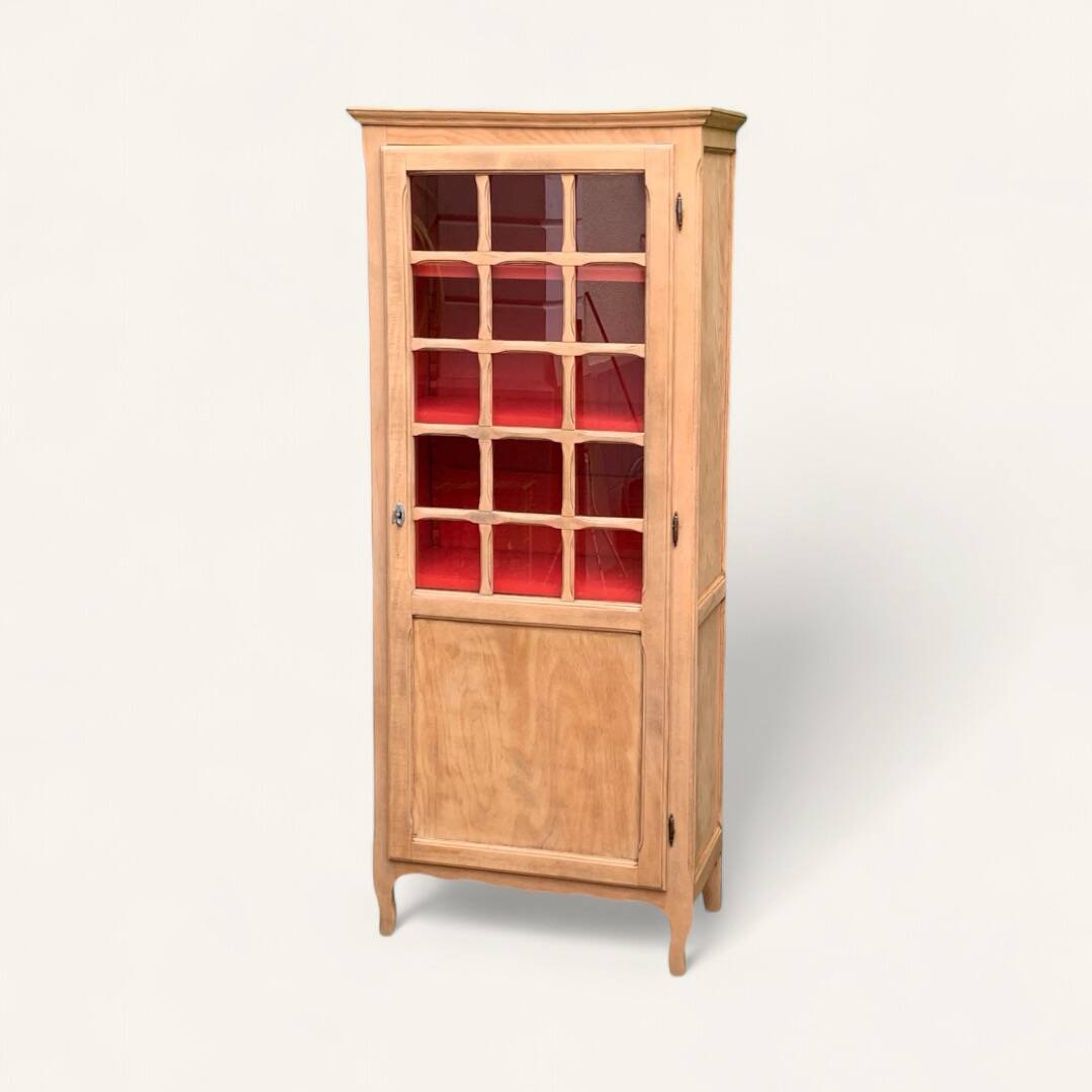 Armoire bonnetière parisienne vintage bois brut