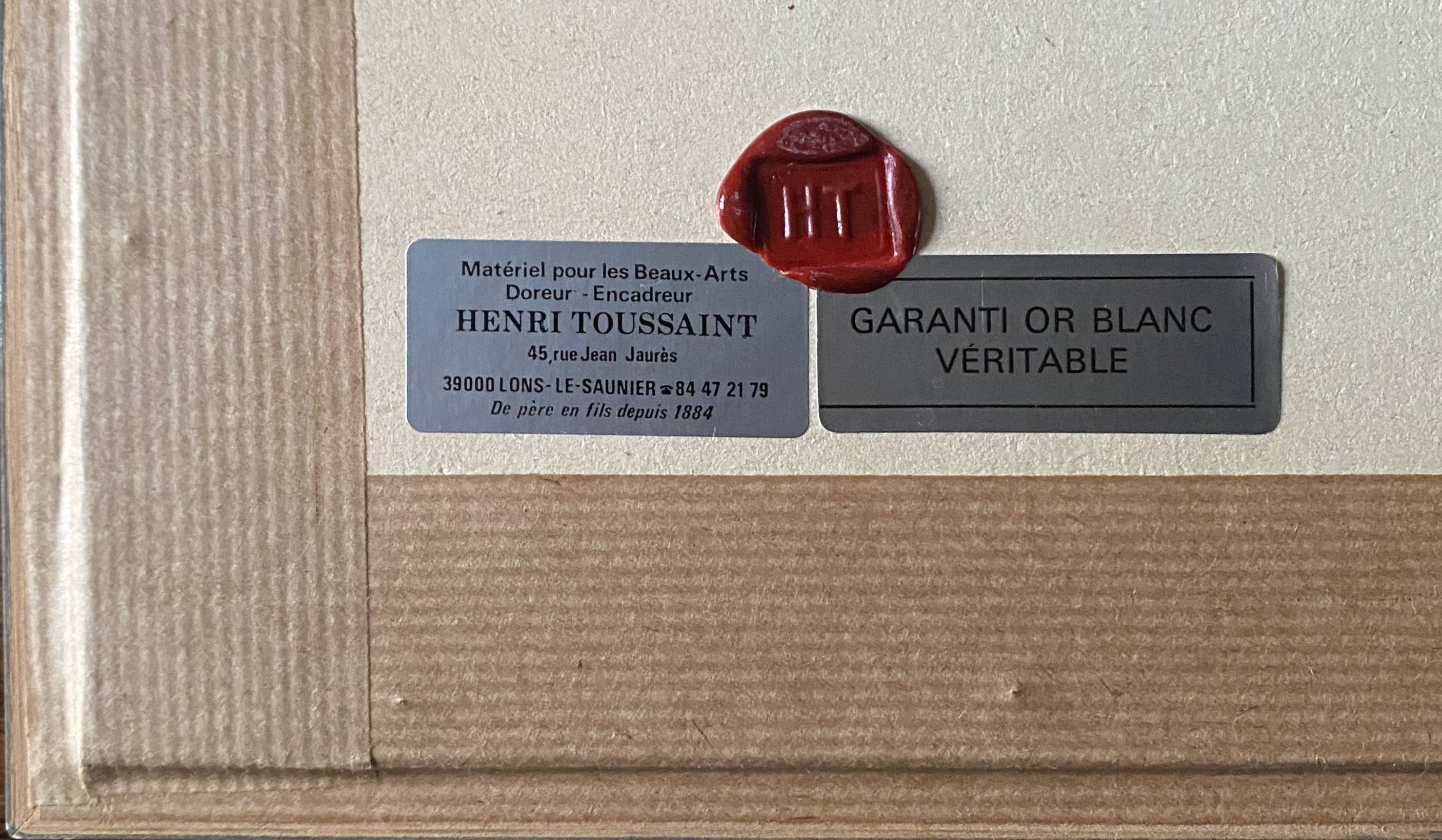 Watercolor Painting MOURIER Marguerite (1910-1987) "the village church" + frame