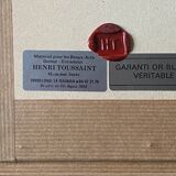 Watercolor Painting MOURIER Marguerite (1910-1987) "the village church" + frame