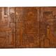 Victory of Segonzac. Triptych panel in carved wood. Contemporary.