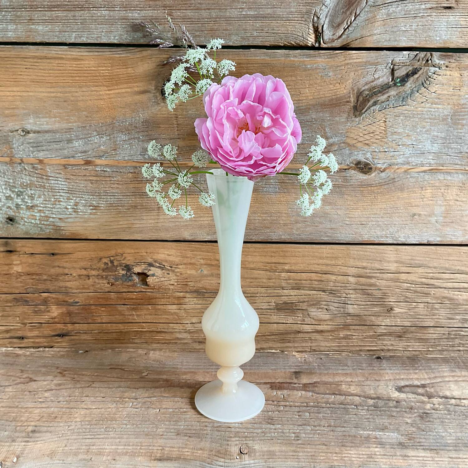 Beige opaline vase
