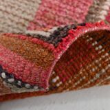 Pink & Red Hallway Vintage Runner Rug, 100x356Cm