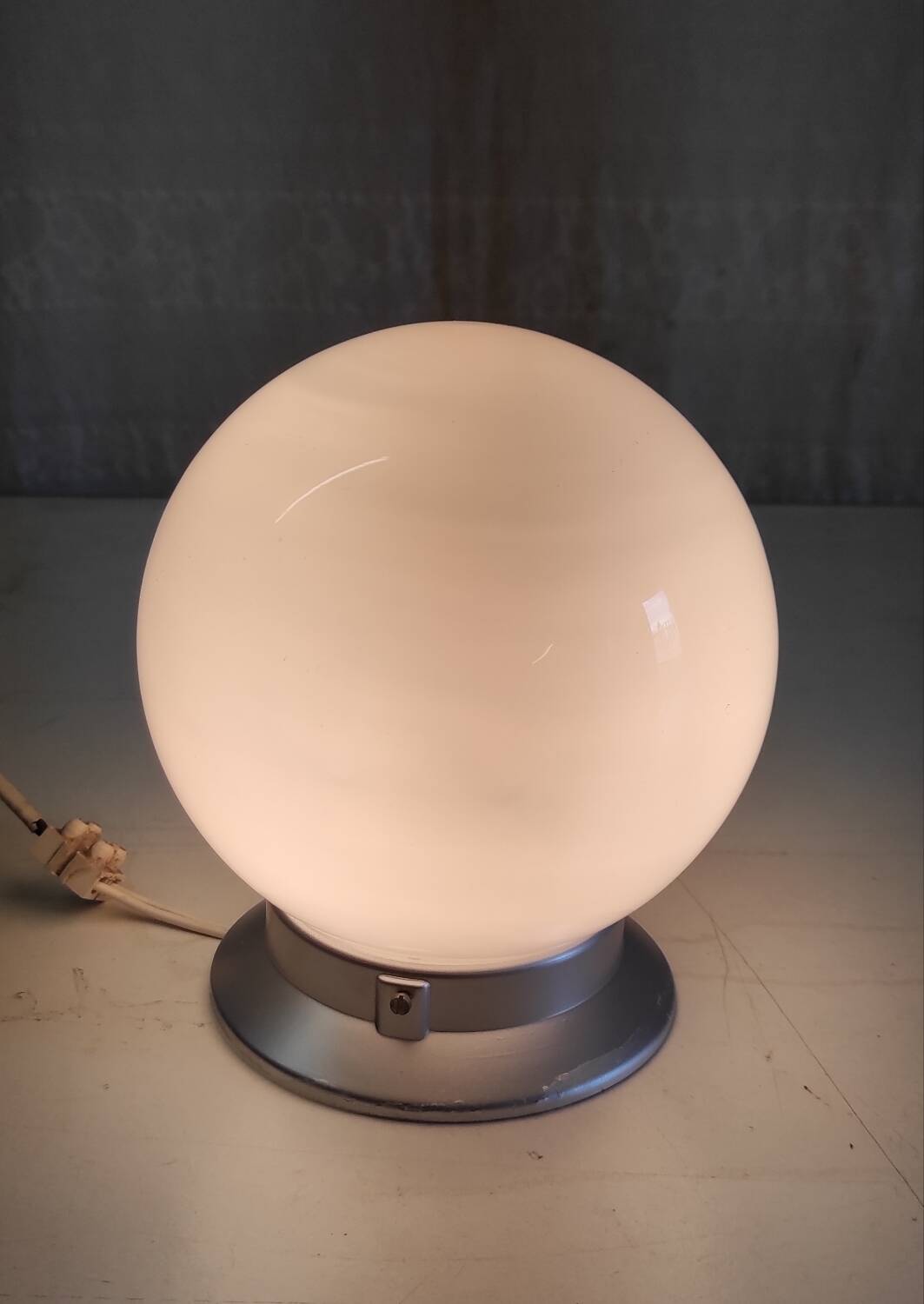 Opaline globe ceiling/wall light - mid. 20th century