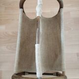 Vintage rattan magazine rack