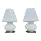 XL mid-century design Murano glass swirl lamps, 1970s