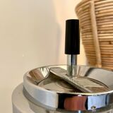 Tulip standing ashtray in chromed aluminum
