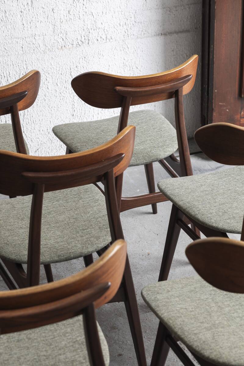 Set of 10 dining chairs 'Kastrup' by Louis van Teeffelen, Dutch design, 1960s